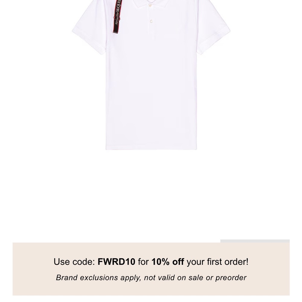 Alexander McQueen White Polo Shirt